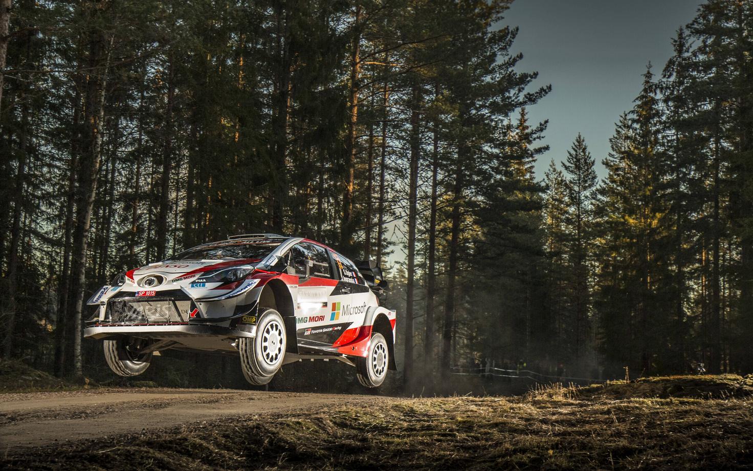 Sebastien Ogier Rootsi rallil 2020. aasta Toyota Yarisega