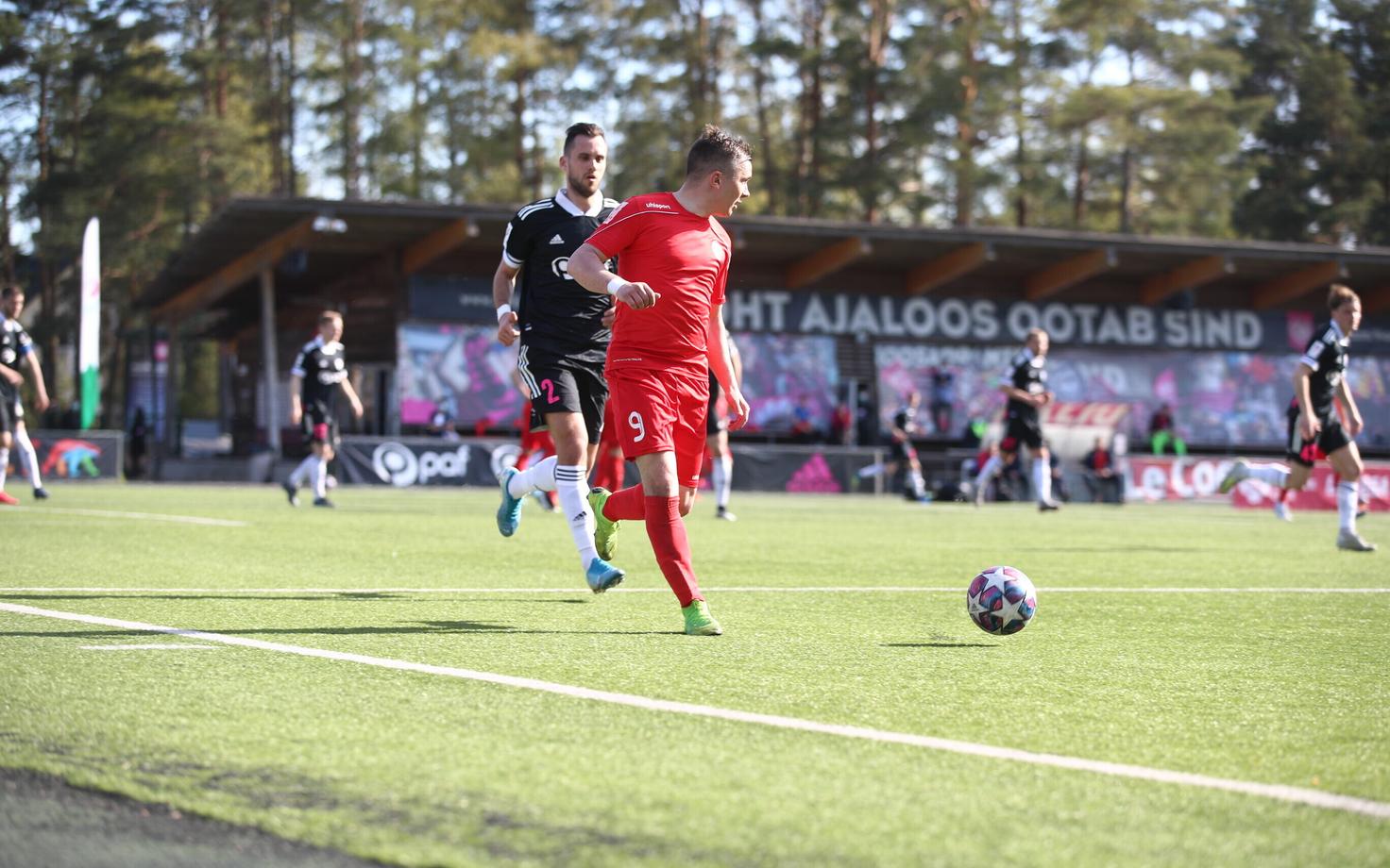 Tallinna JK Legioni ründaja Marek Šatov kohtumises Nõmme Kalju FC vastu