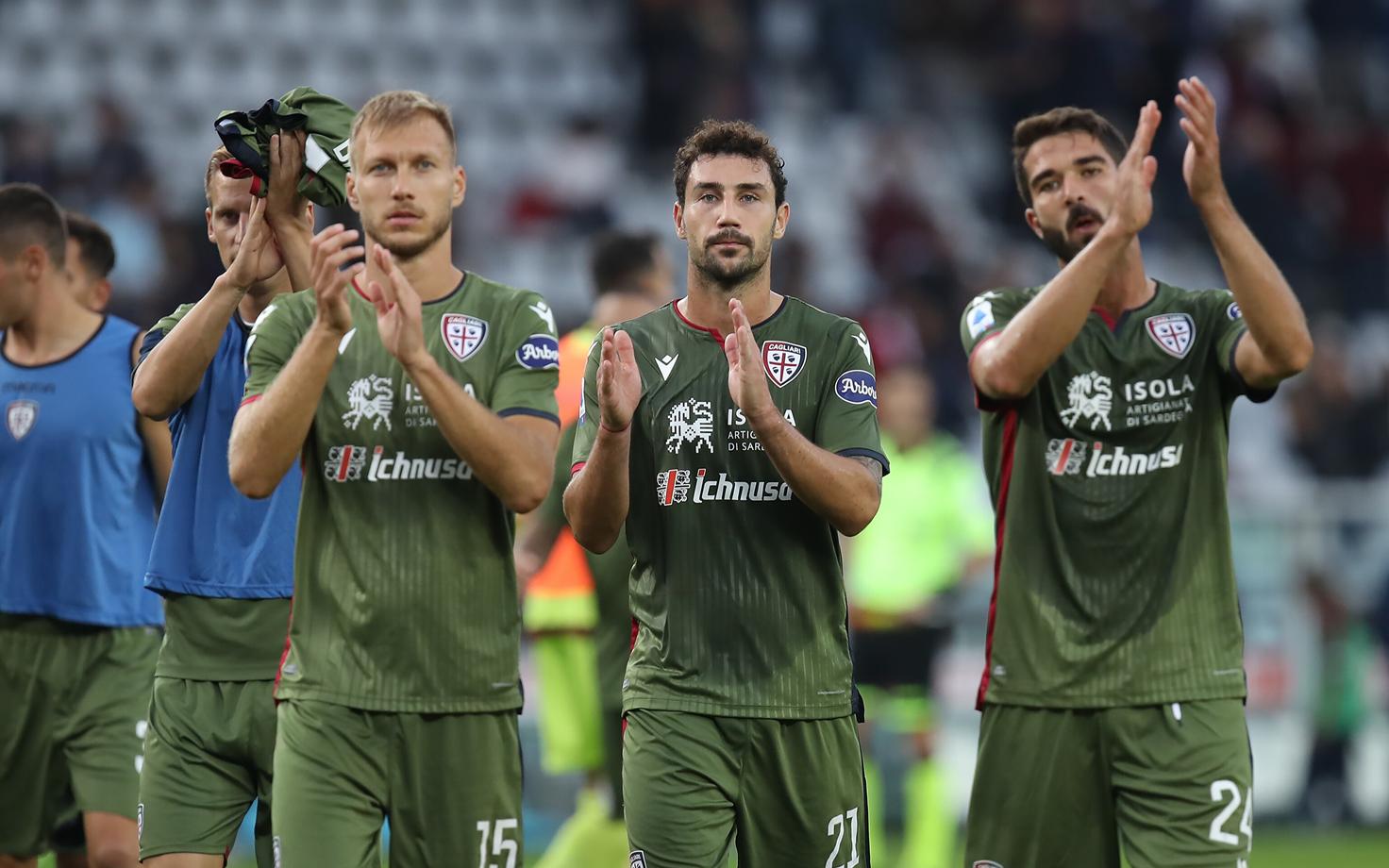 Ragnar Klavan, Artur Ionita ja Paolo Farago Cagliari Calcio mängu järel