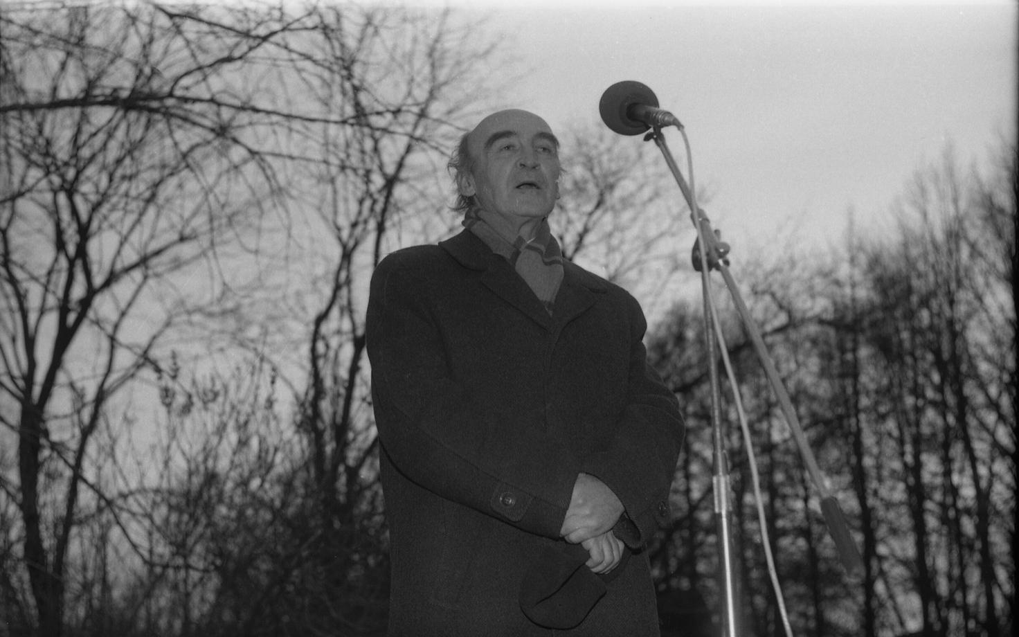 Ain Kaalep Tartu muinsuskaitsepäevadel 1988. aastal