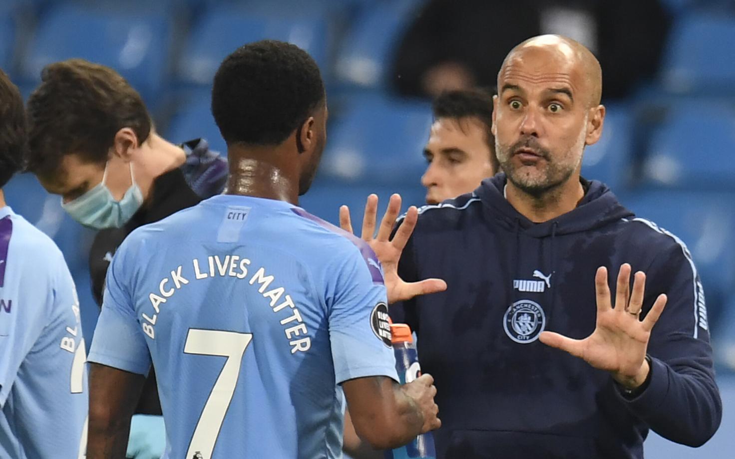 Raheem Sterling ja Pep Guardiola