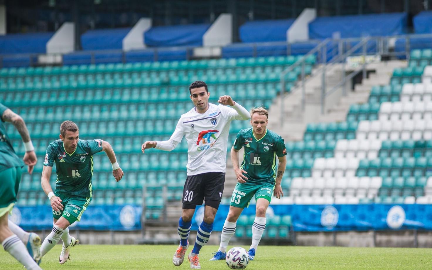 Selim El Aabchi esindamas Tallinna Kalevit mängus Tallinna FCI Levadia vastu