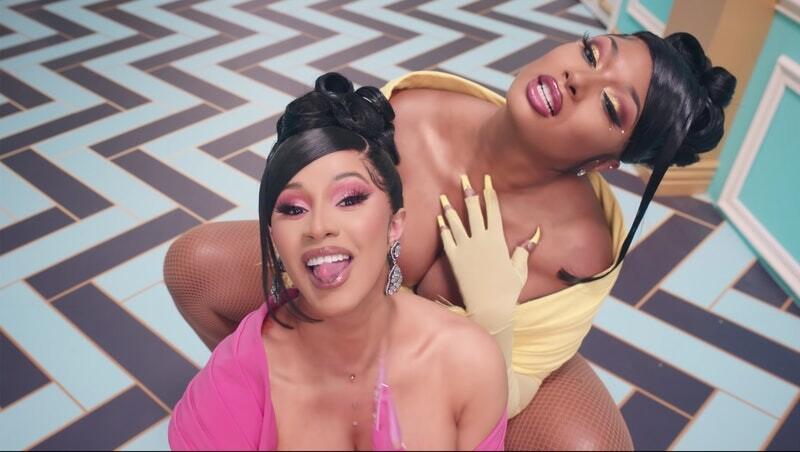 Cardi B ja Megan Thee Stallion. Kaader videost.