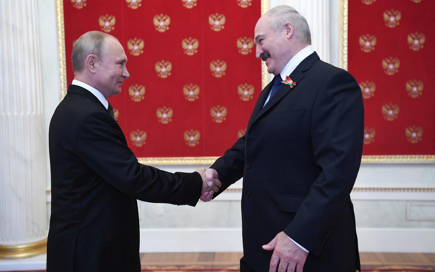 Владимир Путин и Александр Лукашенко.