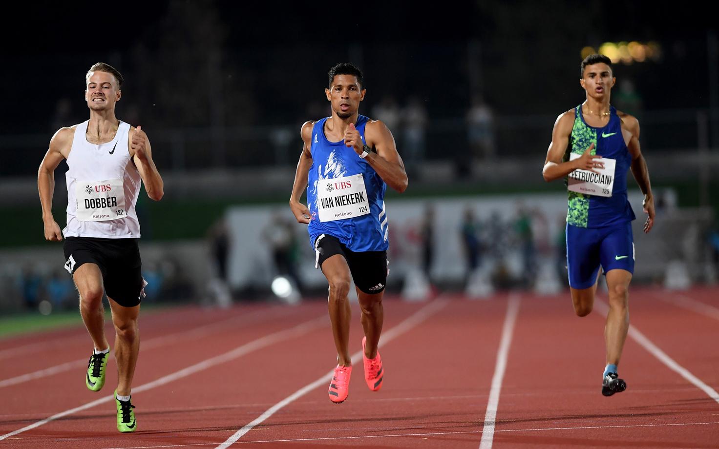 Wayde van Niekerk Bellinzonas võistlemas.