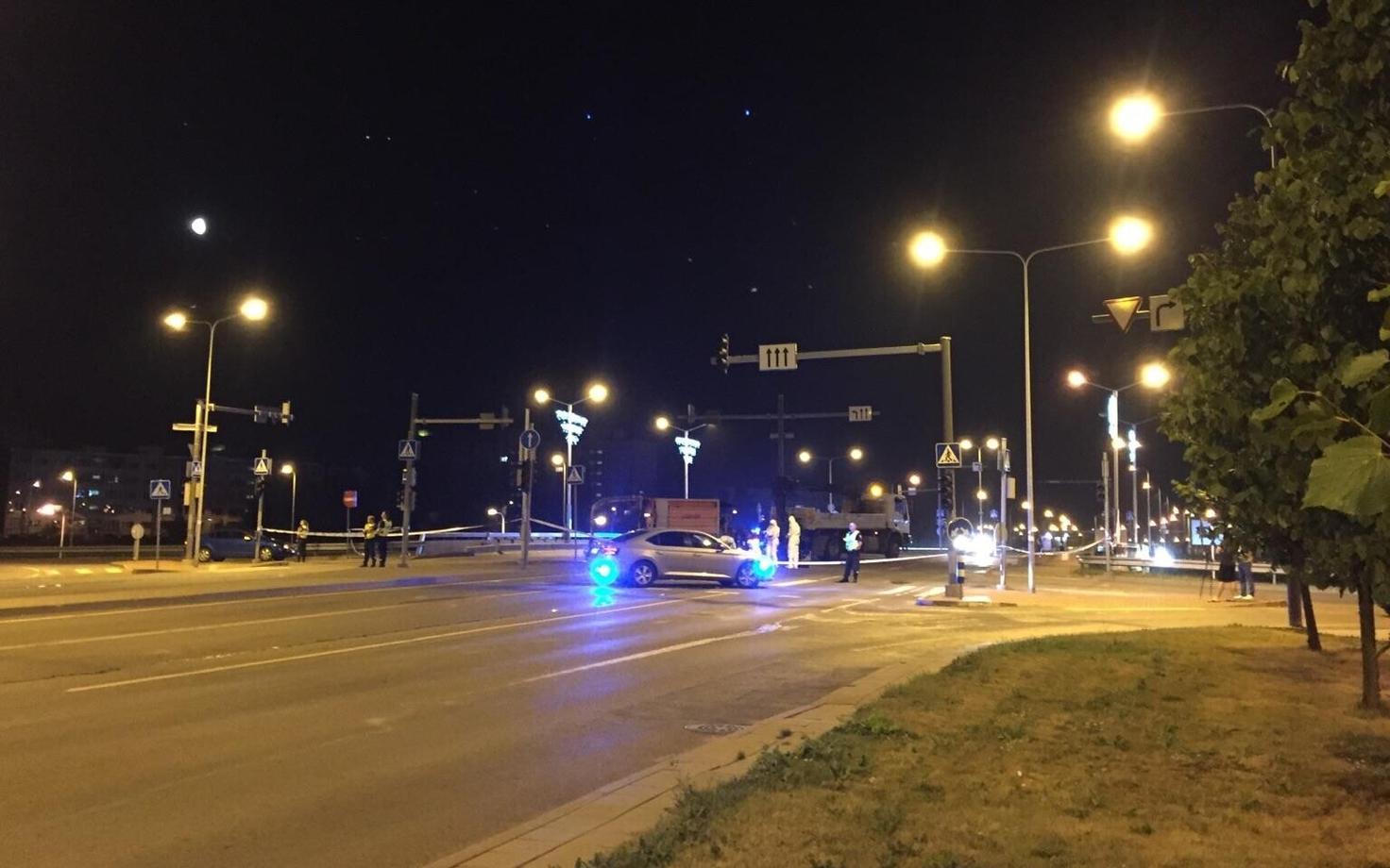 Police at the scene of the shooting. They were able to arrest the shooter on the spot.