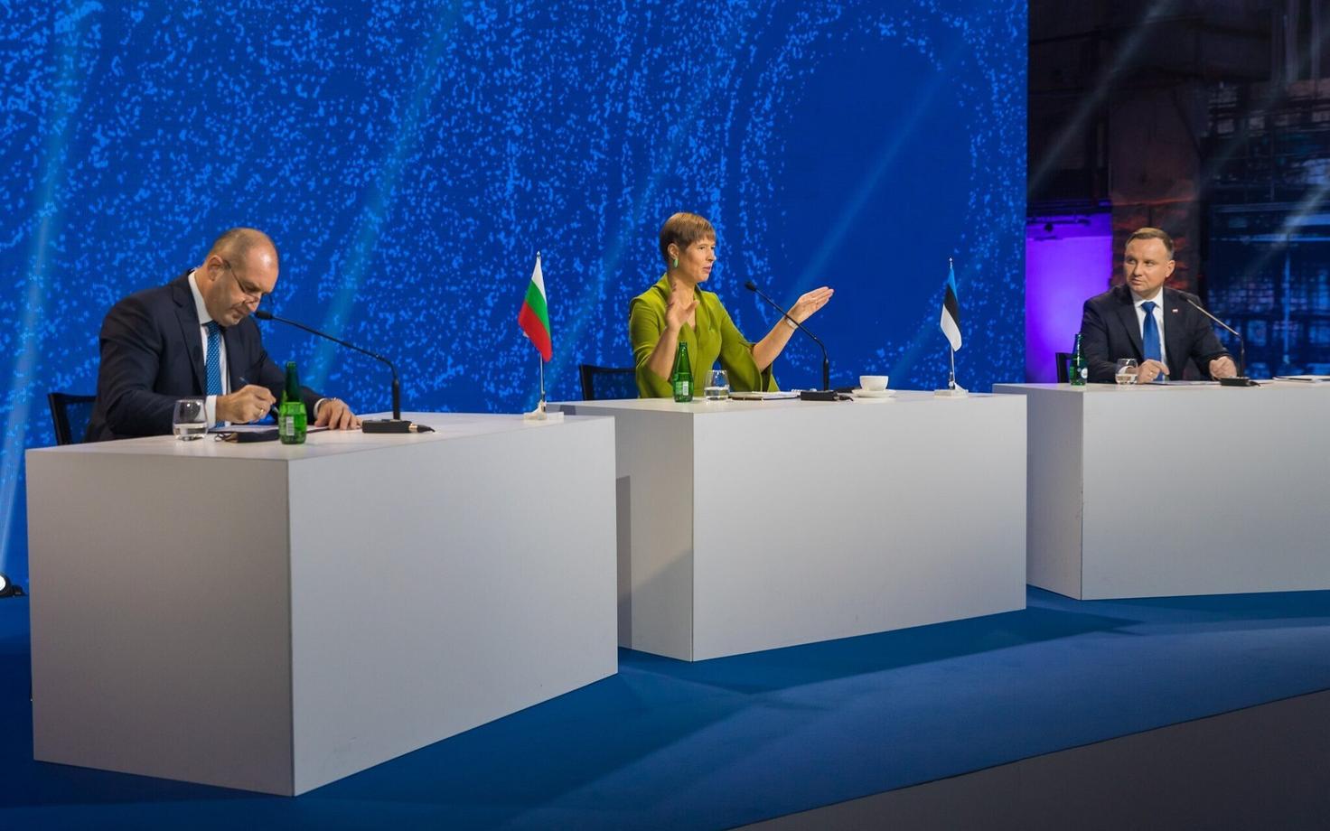 Kolme mere tippkohtumine: Bulgaaria president Rumen Radev, Eesti president Kersti Kaljulaid ja Poola president Andrzej Duda