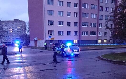 На стрельбу на улице Калеви полиция отреагировала большими силами.