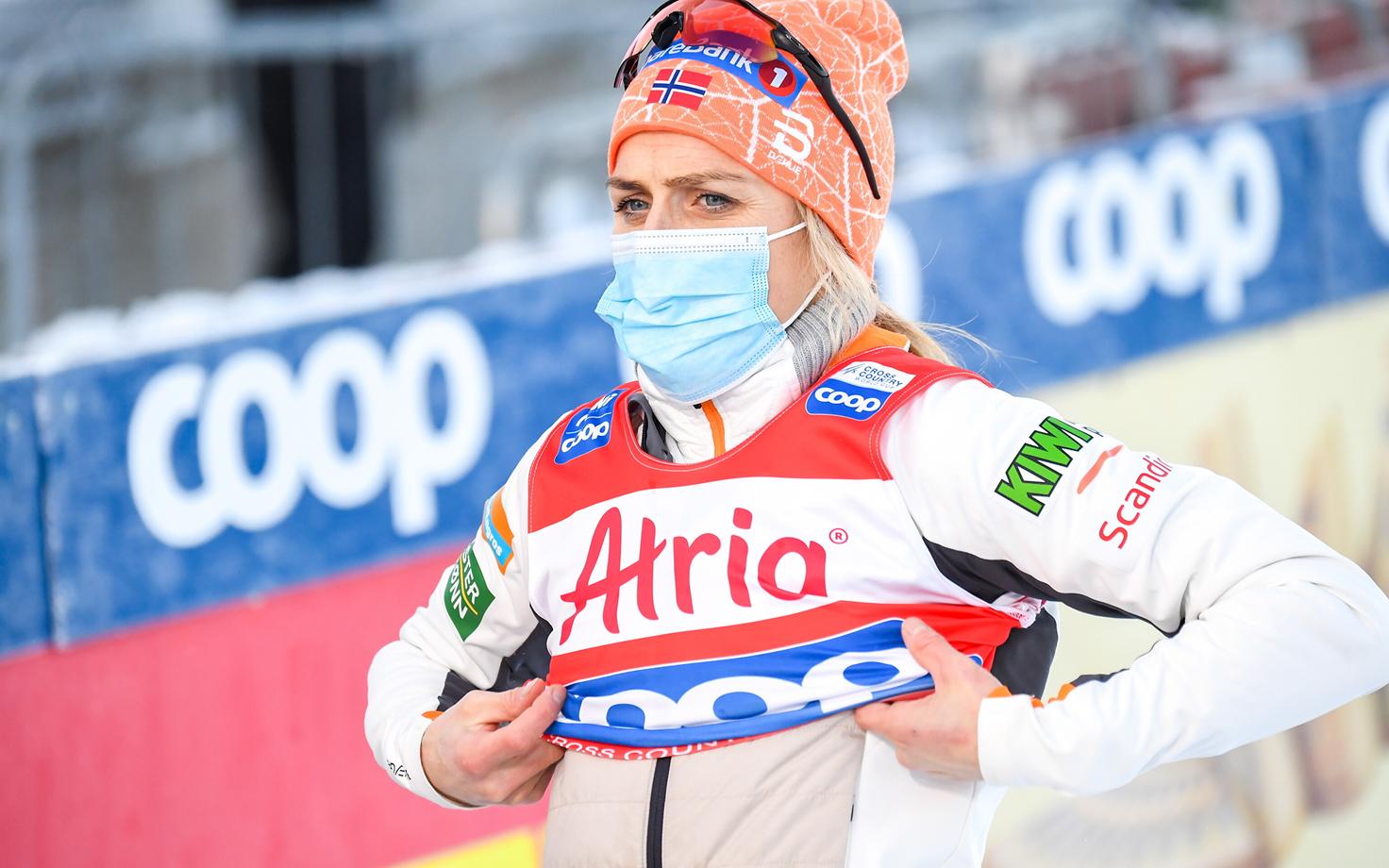 Therese Johaug Rukal näomaskis.
