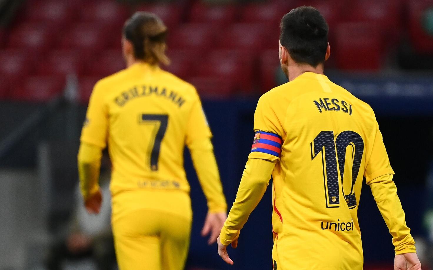 Barcelona tähed Antoine Griezmann ja Lionel Messi