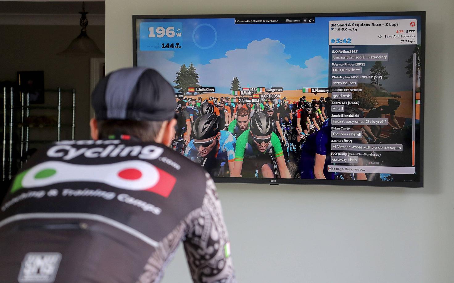 E-spordi maailmameistrivõistlustel sõideti võidu sisetingimustes treeningpukil Zwifti virtuaalkeskkonnas