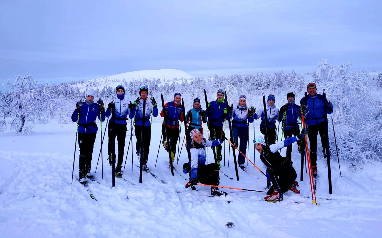 Eesti suusaorienteerujad Ylläsel treeninglaagris