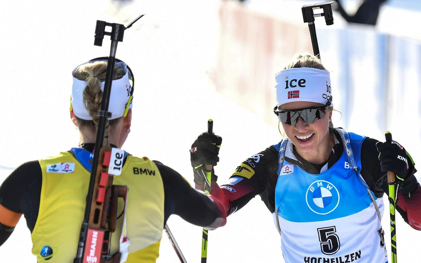 Marte Olsbu Röiseland ja Tiril Eckhoff