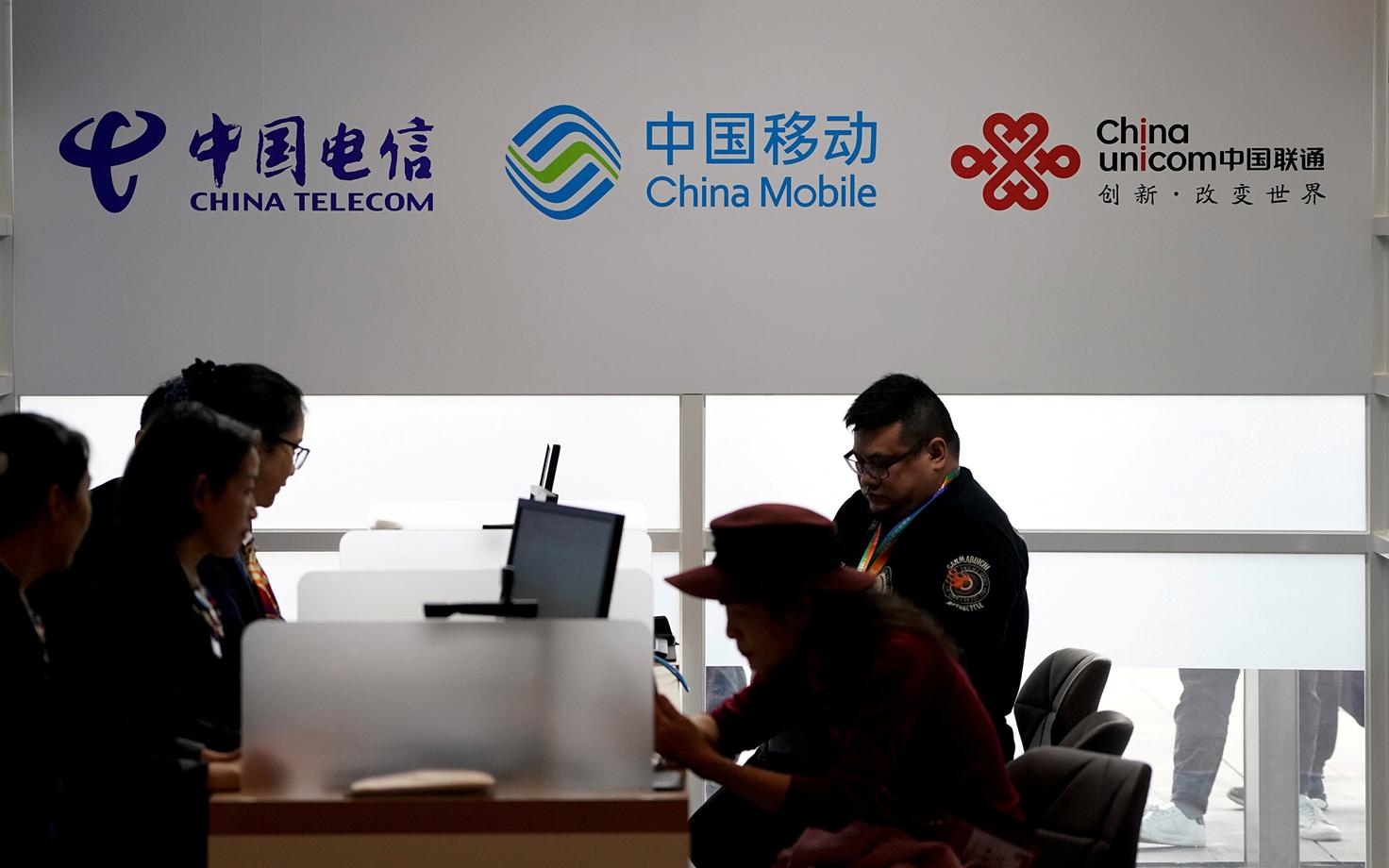 China Telecom, China Mobile ja China Unicom.