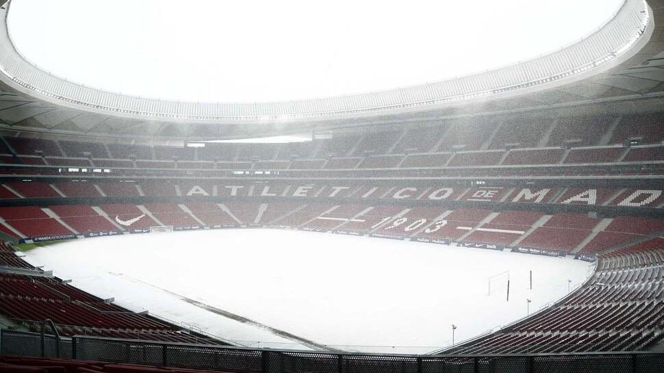 Madridi Atletico kodustaadion lumetormis