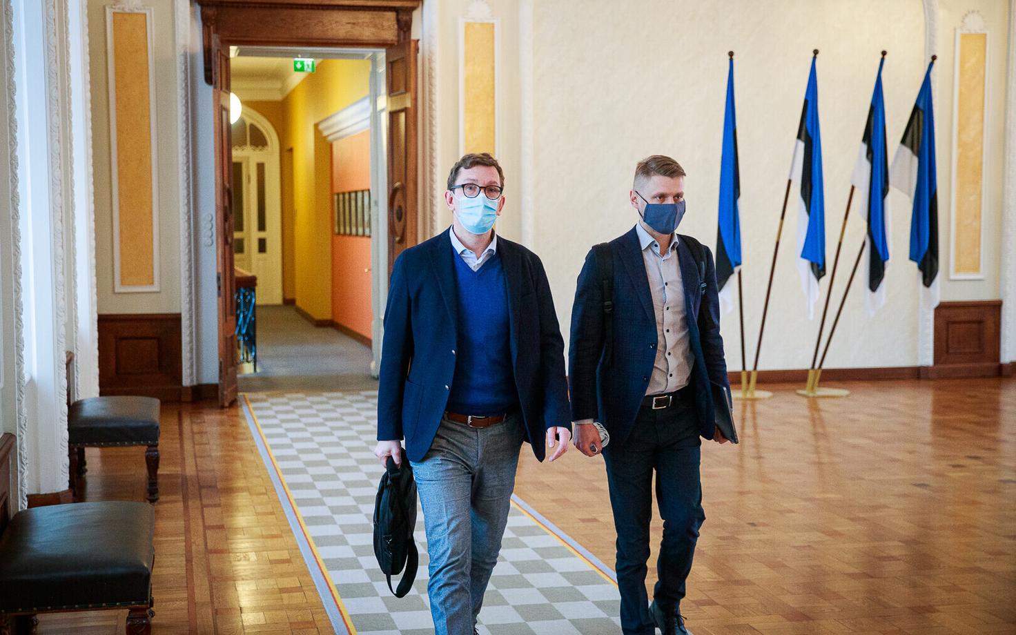 Кристен Михал и Геррит Мяэсалу (справа).