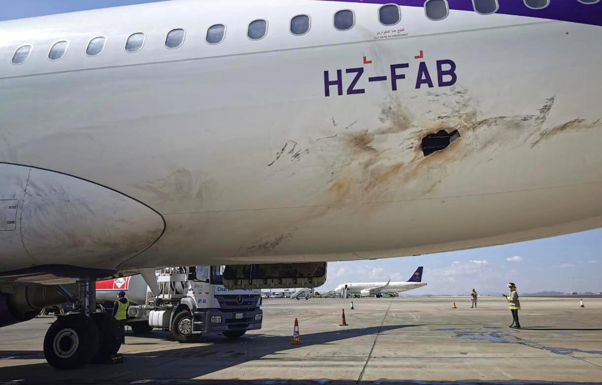 Airbus 320 lennuk, mida Jeemeni mässulised ründasid droonidega