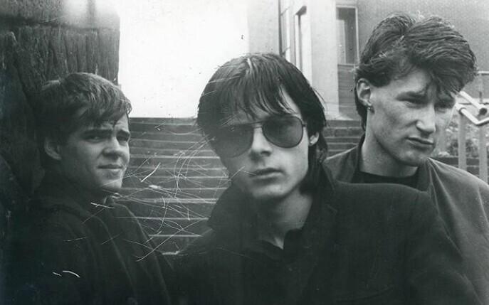 Esimene The Sisters Of Mercy promofoto aastast 1981.