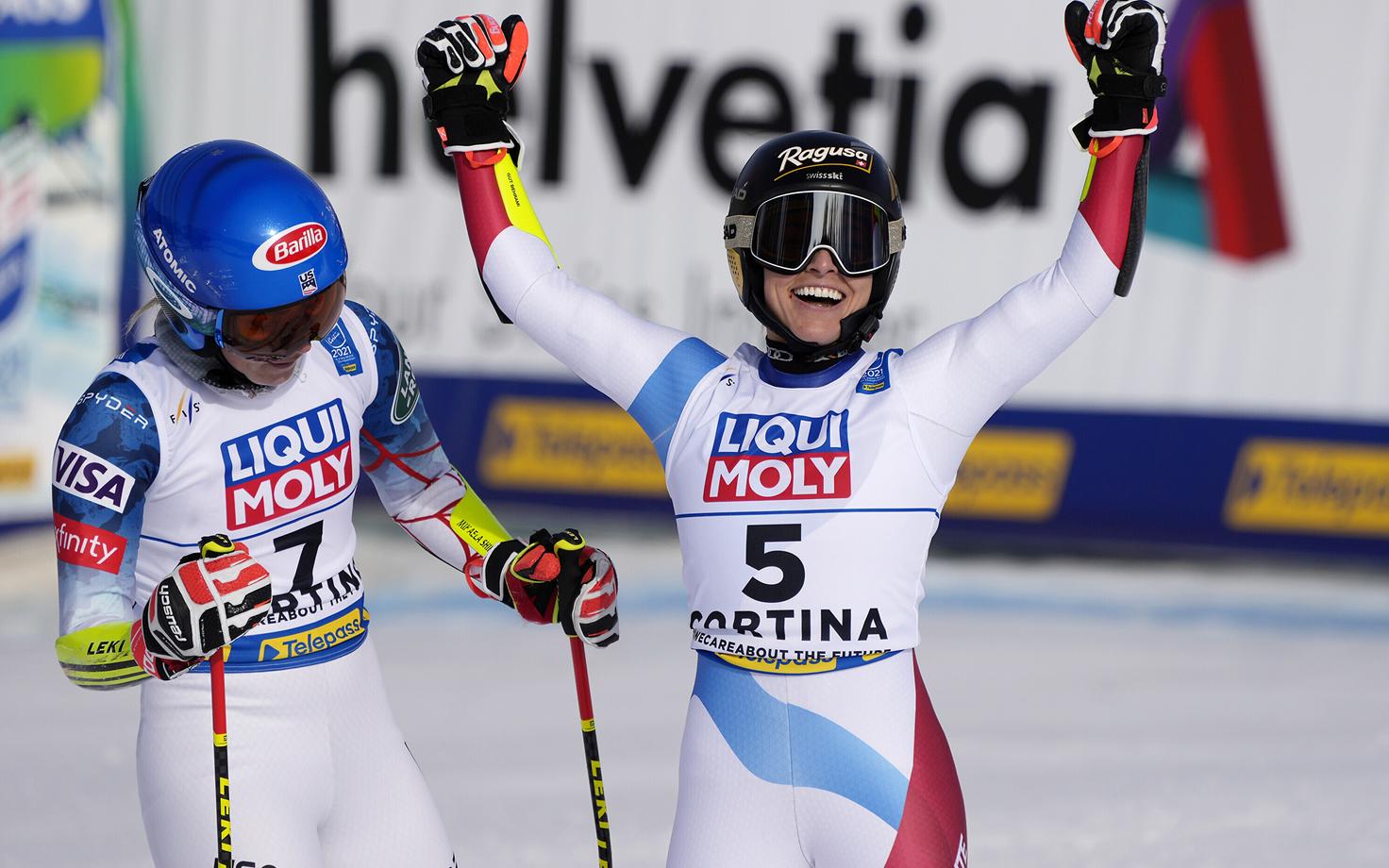 Mikaela Shiffrin ja Lara Gut-Behrami