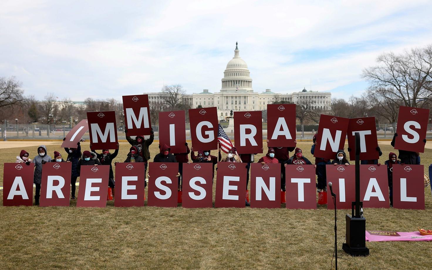 Immigrante toetav meeleavaldus Washingtonis.