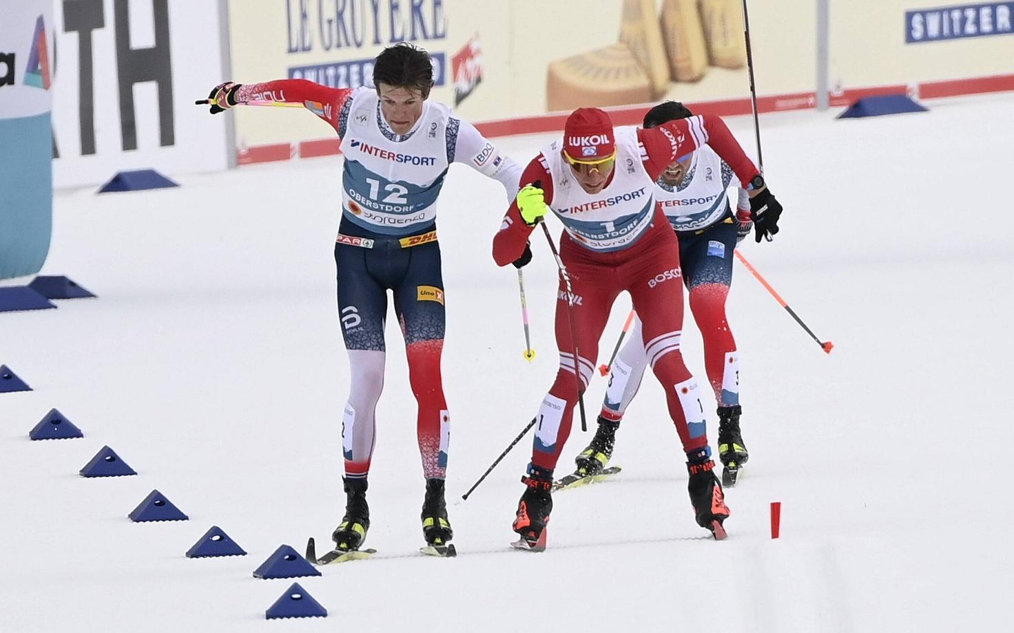 Johannes Hosflöt Kläbo ja Aleksandr Bolšunov