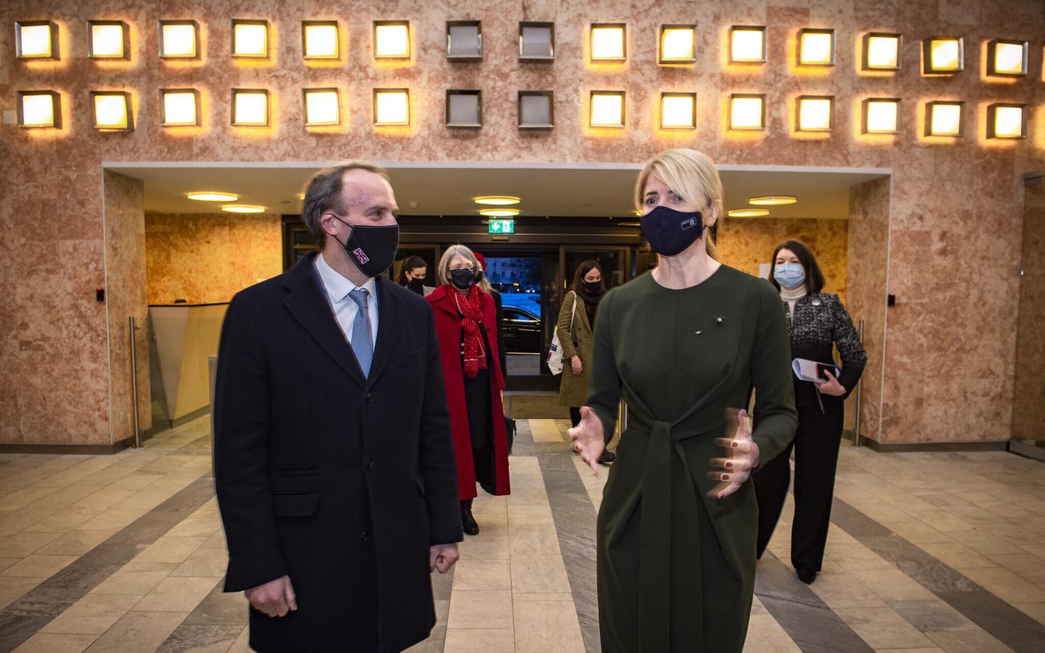 Dominic Raab ja Eva-Maria Liimets