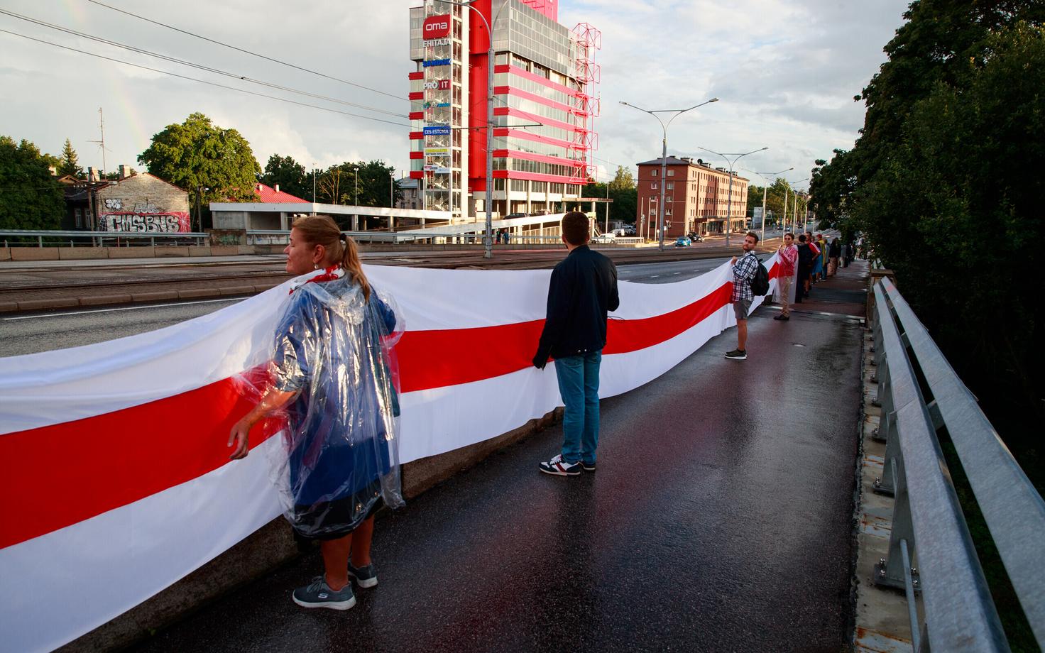 В прошлом году в Таллинне прошло несколько акций в поддержку белорусской оппозиции.