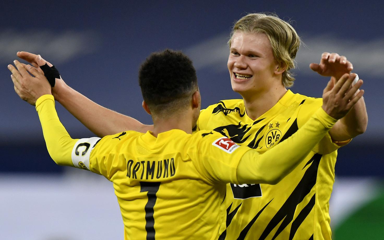 Jadon Sancho ja Erling Braut Haaland