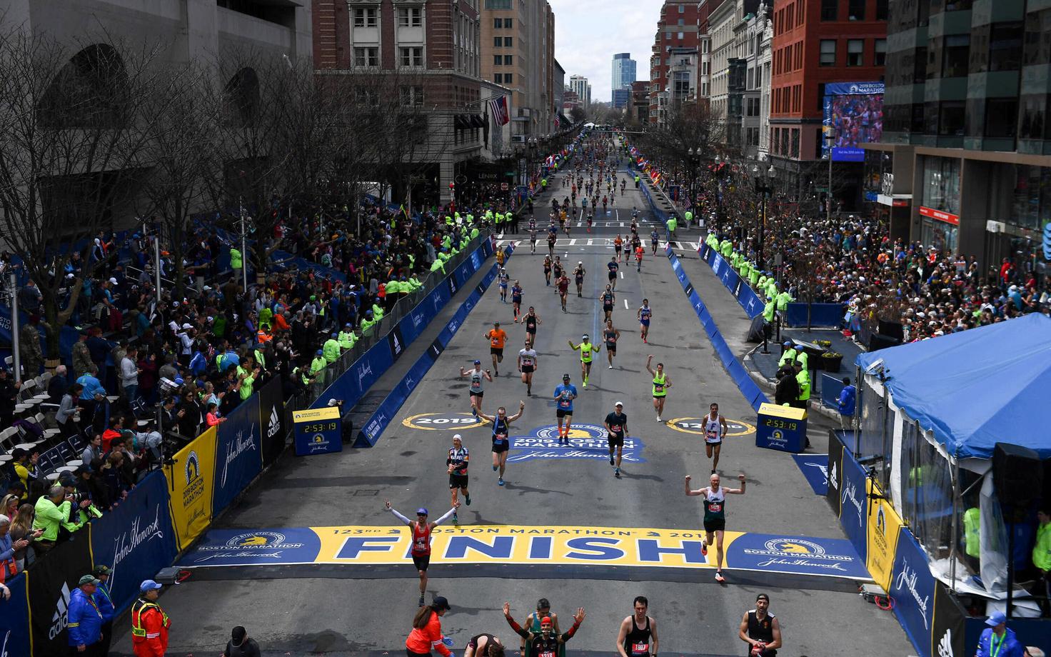 Bostoni maratoni finiš.