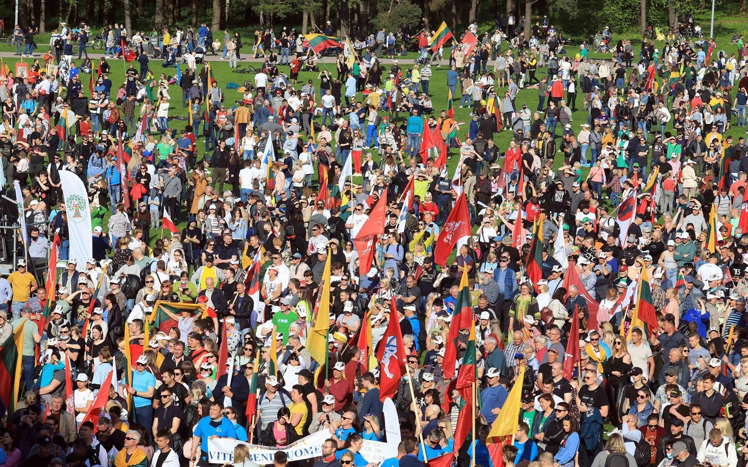 Митинг в Вильнюсе против легализации однополых союзов.