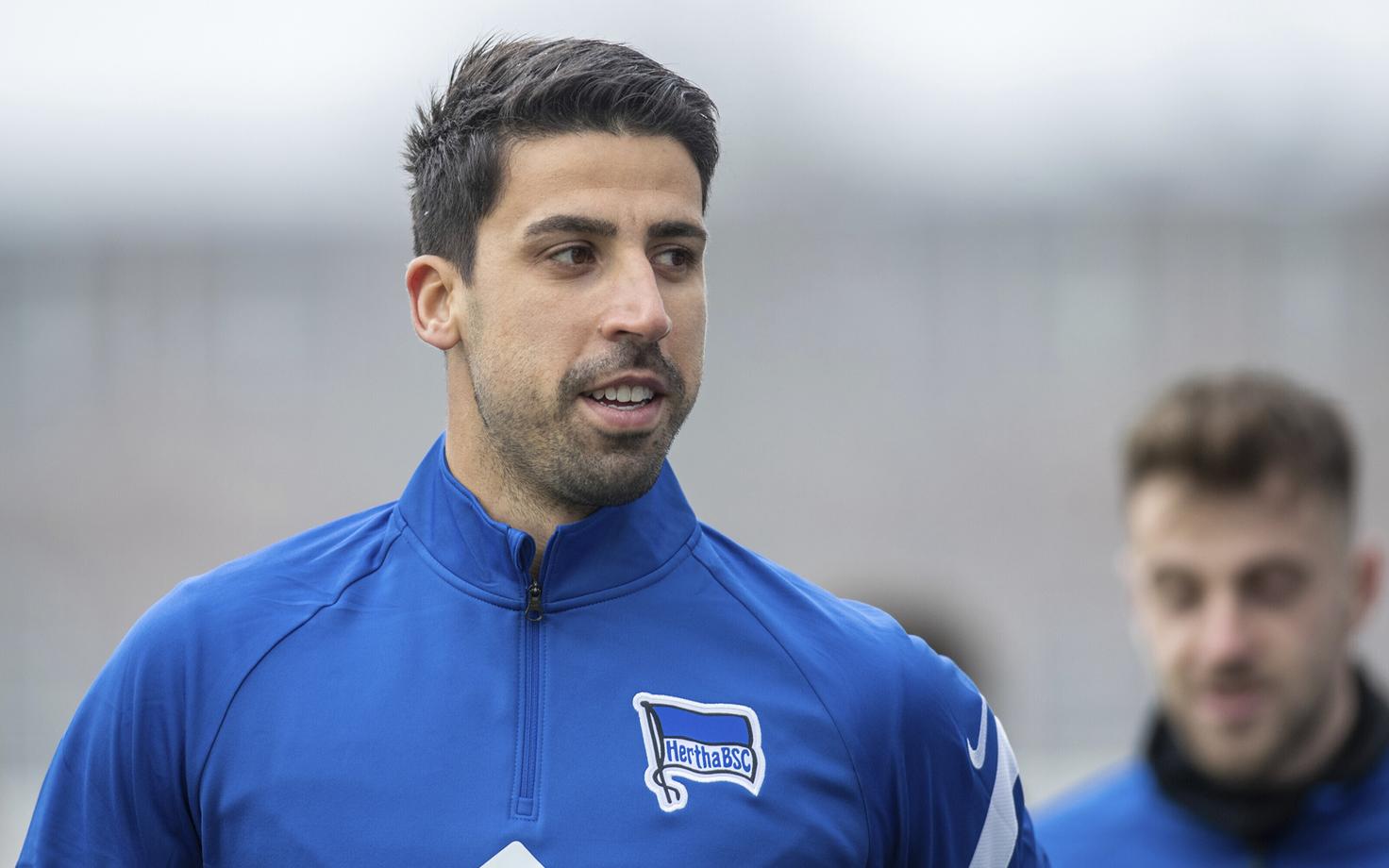 Sami Khedira Berliini Hertha treeningsessioonil.