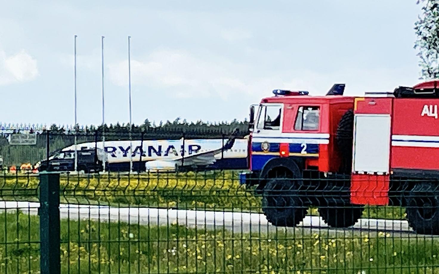 Самолет Ryanair в аэропорту Минска.