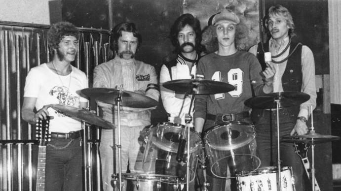 Ansambel Vitamiin 1979. aastal. Raul Sepper on keskel.