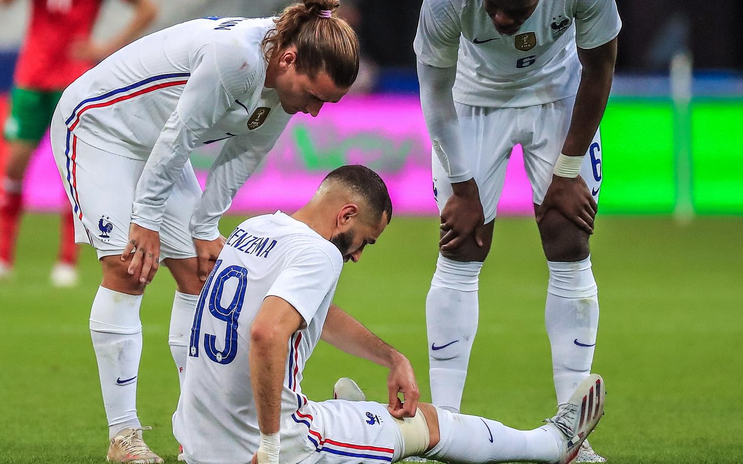 Karim Benzema ei saanud pärast kokkupõrget mängu jätkata