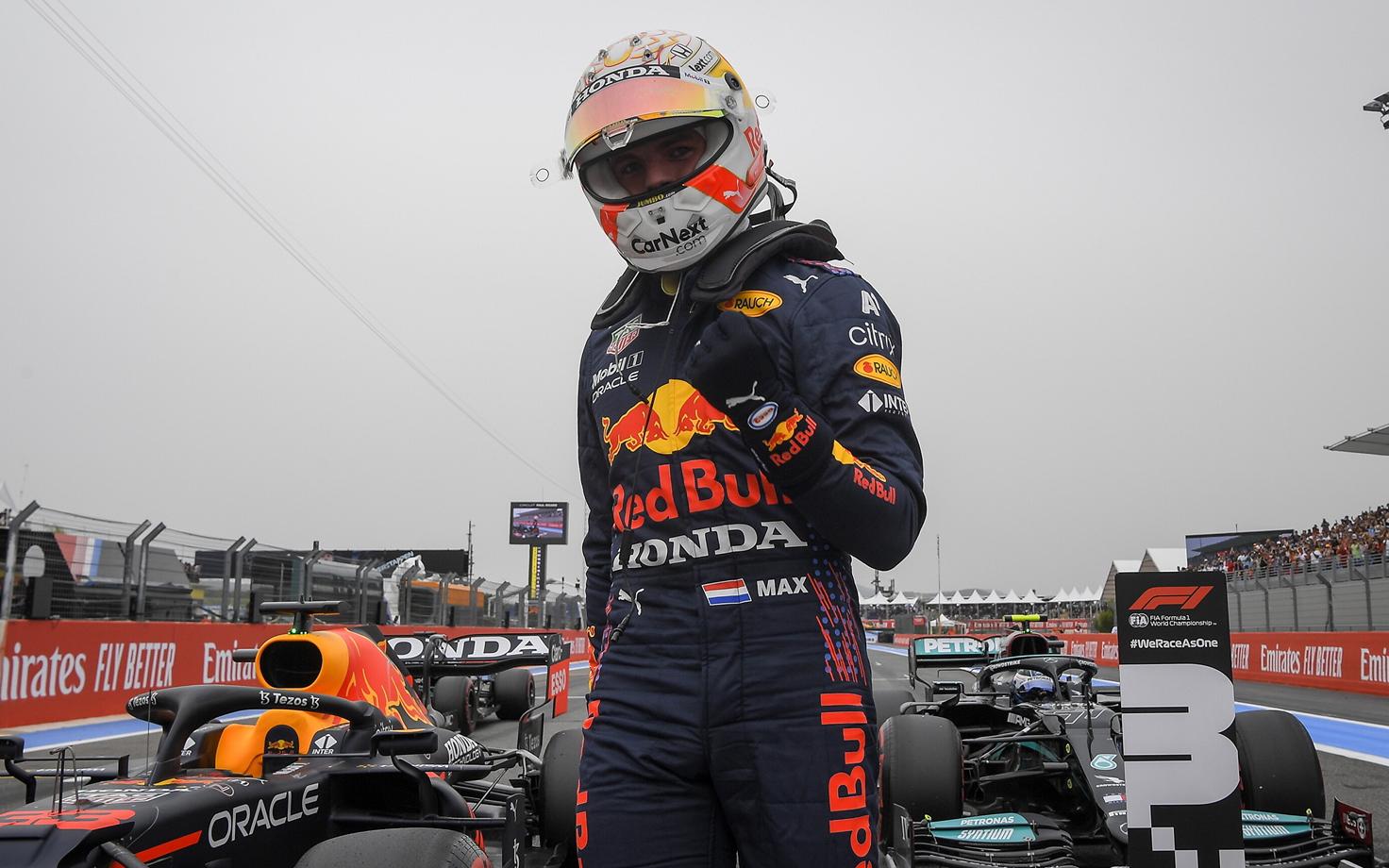 Max Verstappen pärast kvalifikatsiooni võitu