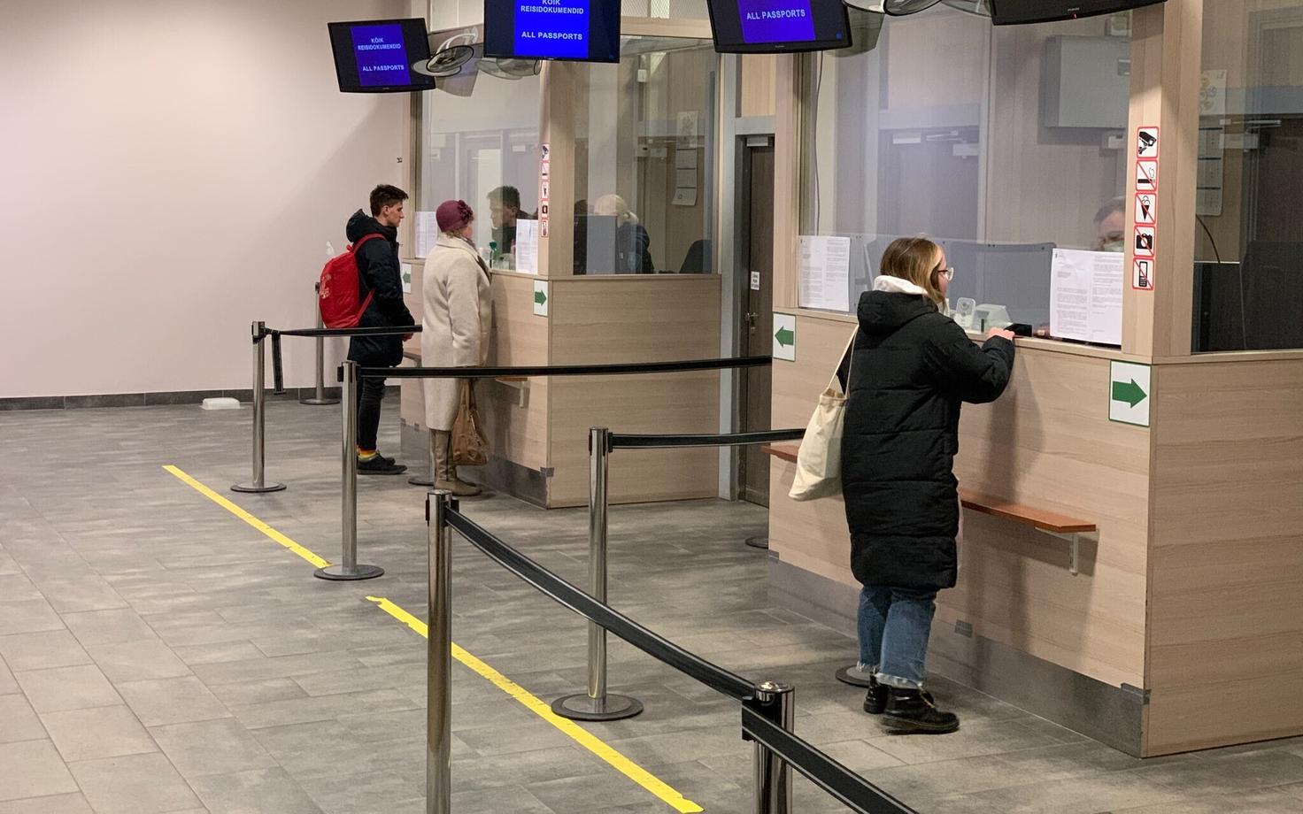 Погранпереход в Нарве.