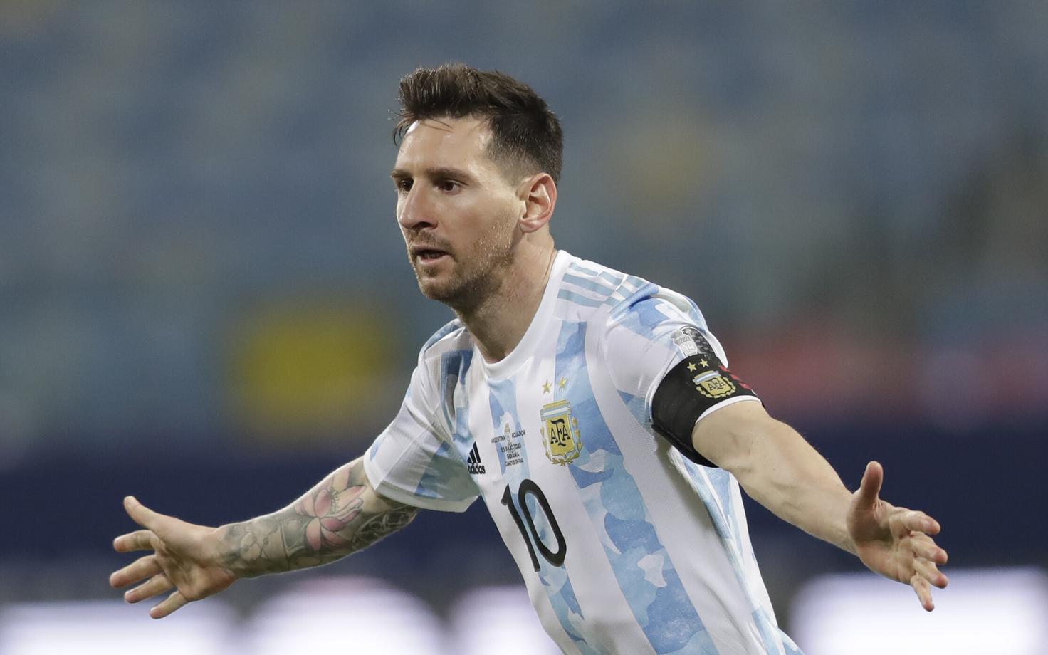 Lionel Messi tähistamas