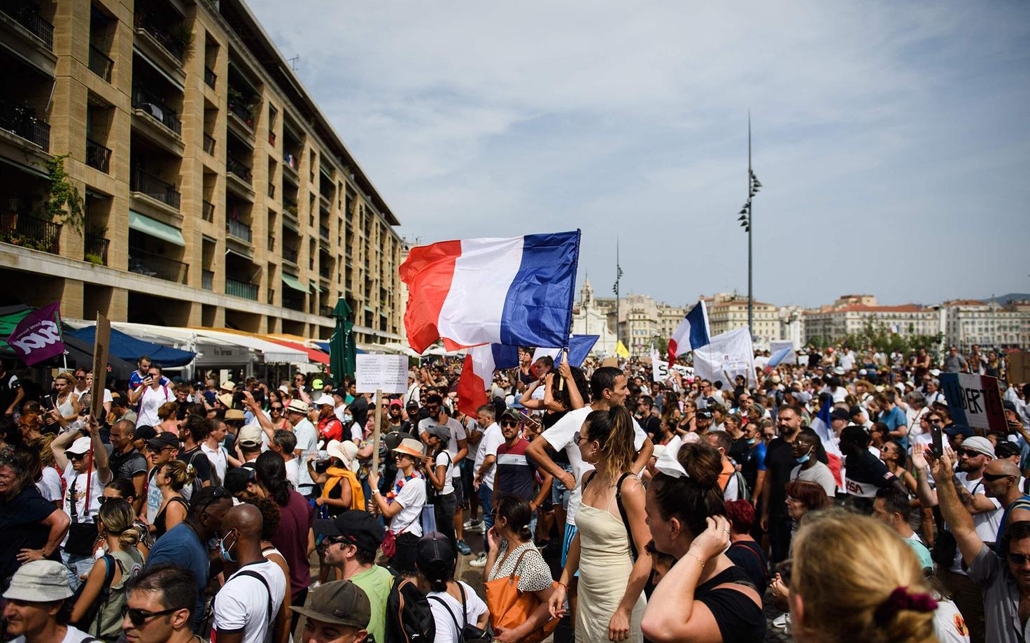 Vaktsineerimisvastaste meeleavaldus nädalavahetusel Prantsusmaal Marseille's