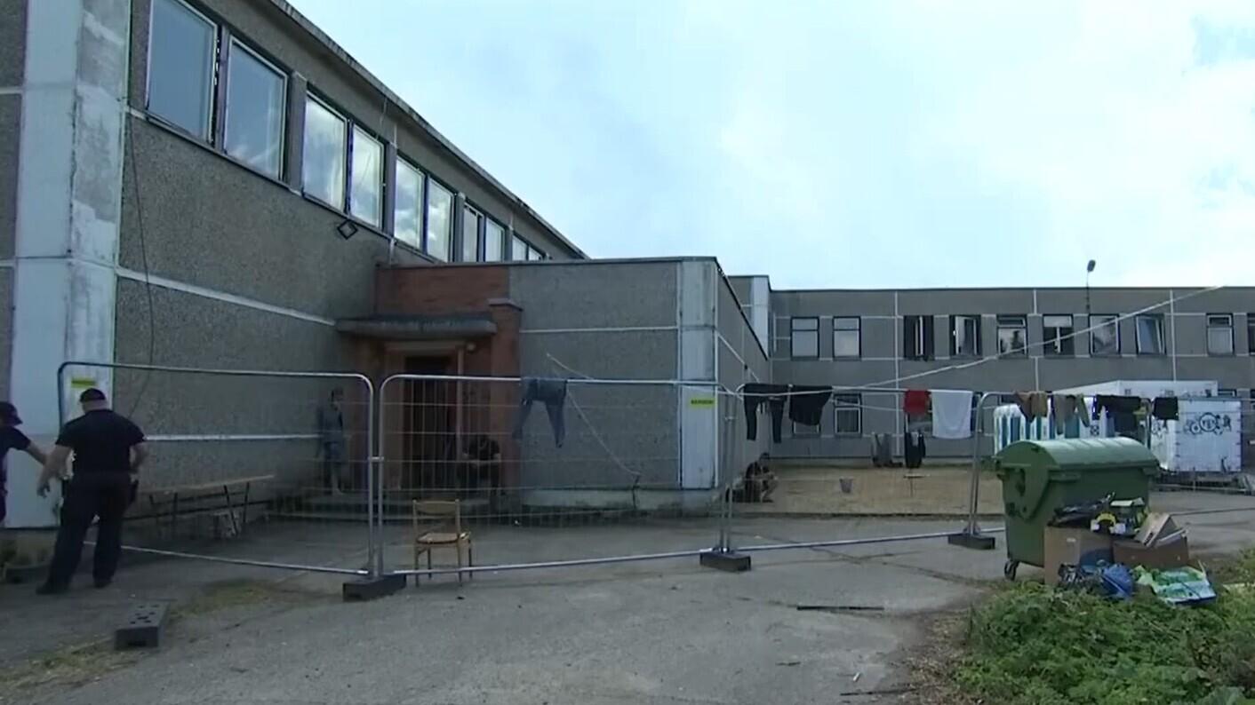 Лагерь мигрантов в Литве.