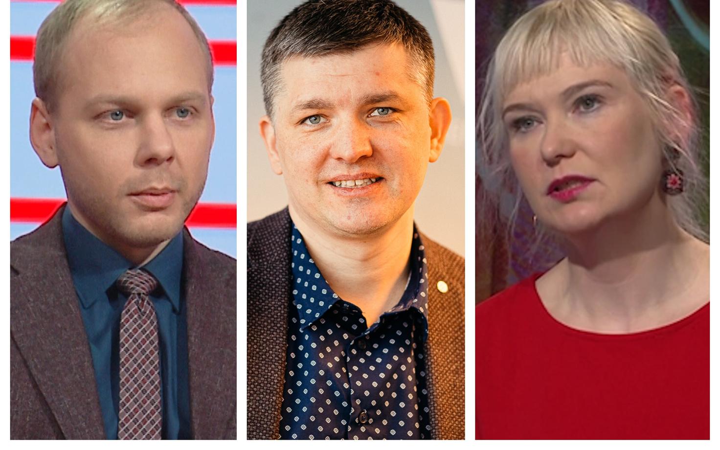 Урмас Яагант, Мирко Оякиви и Эвелин Калдоя.