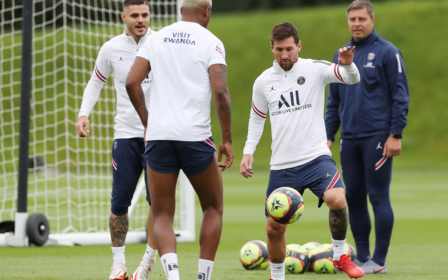 Lionel Messi PSG treeningul.