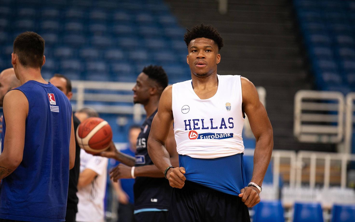 Giannis Antetokounmpo Kreeka koondise särgis 2019. aasta MM-il.