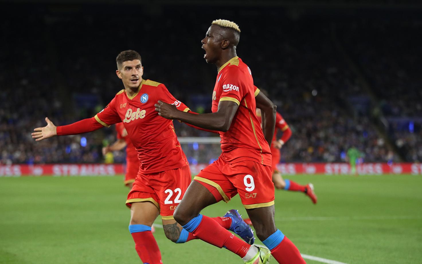 Victor Osimhen lõi Napoli 2:2 viigimängus Leicesteri vastu kaks väravat