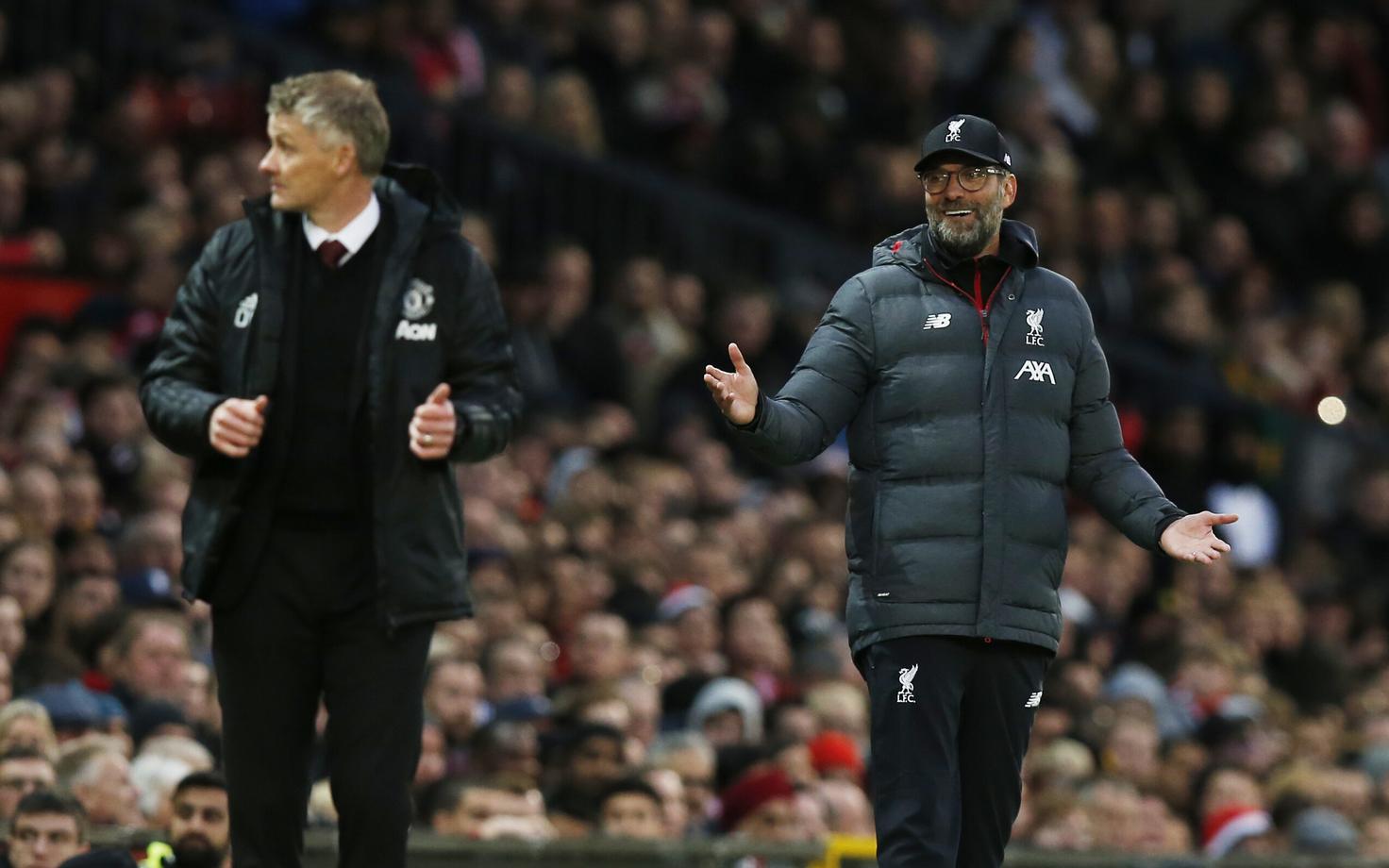 Ole Gunnar Solskjaer (vasakul) ja Jürgen Klopp.