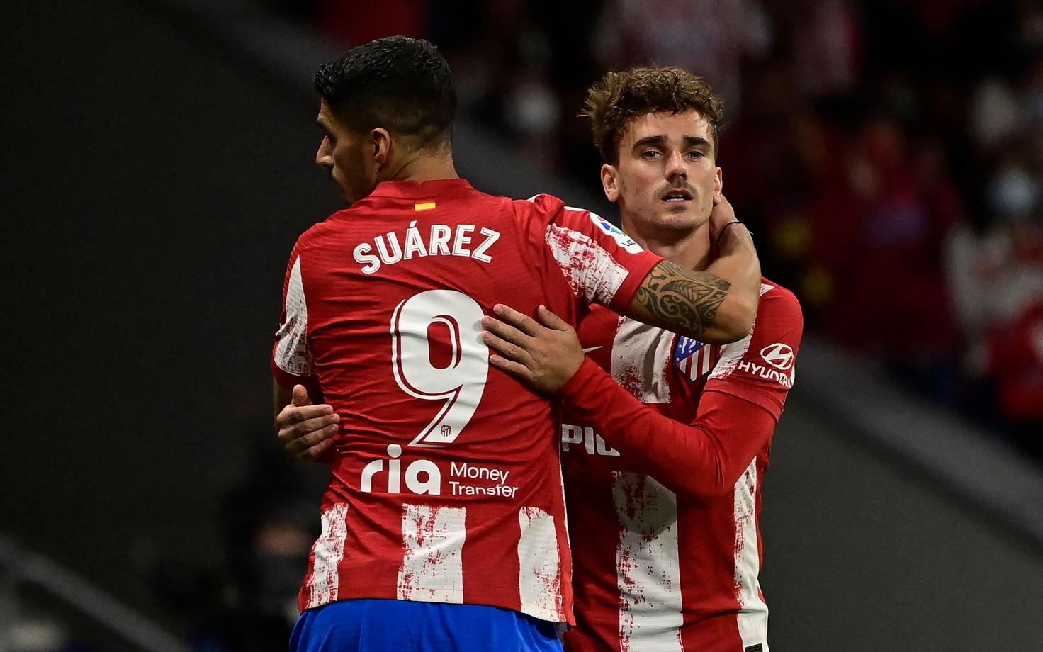 Madridi Atletico mängijad Luis Suarez ja Antoine Griezmann
