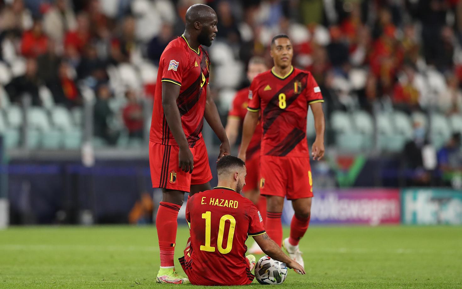 Eden Hazard (number 10) kohtumises Prantsusmaa vastu