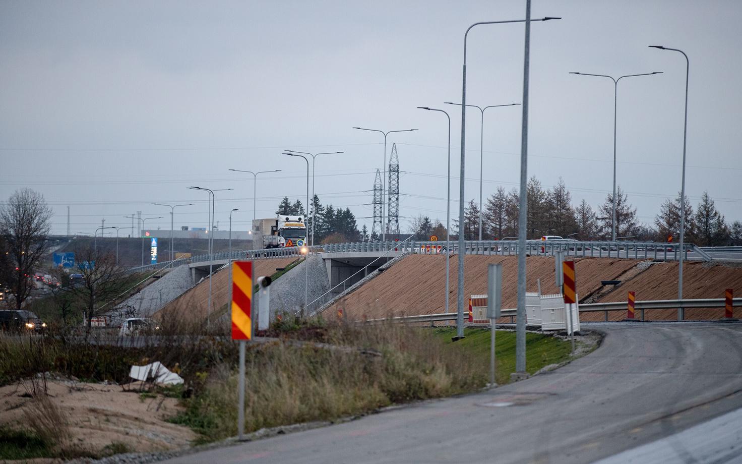 Väo liiklussõlm ehituse ajal 2022. aastal.