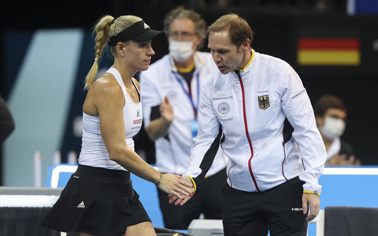 Angelique Kerber ja Saksamaa naiskonna kapten Rainer Schüttler.