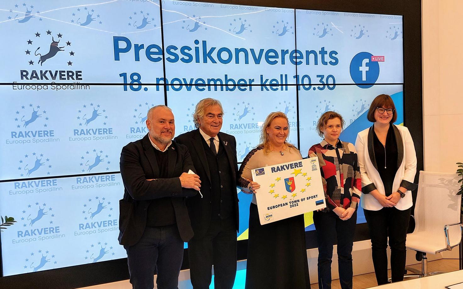 Rakvere kuulutati 2022. aasta Euroopa spordilinnaks