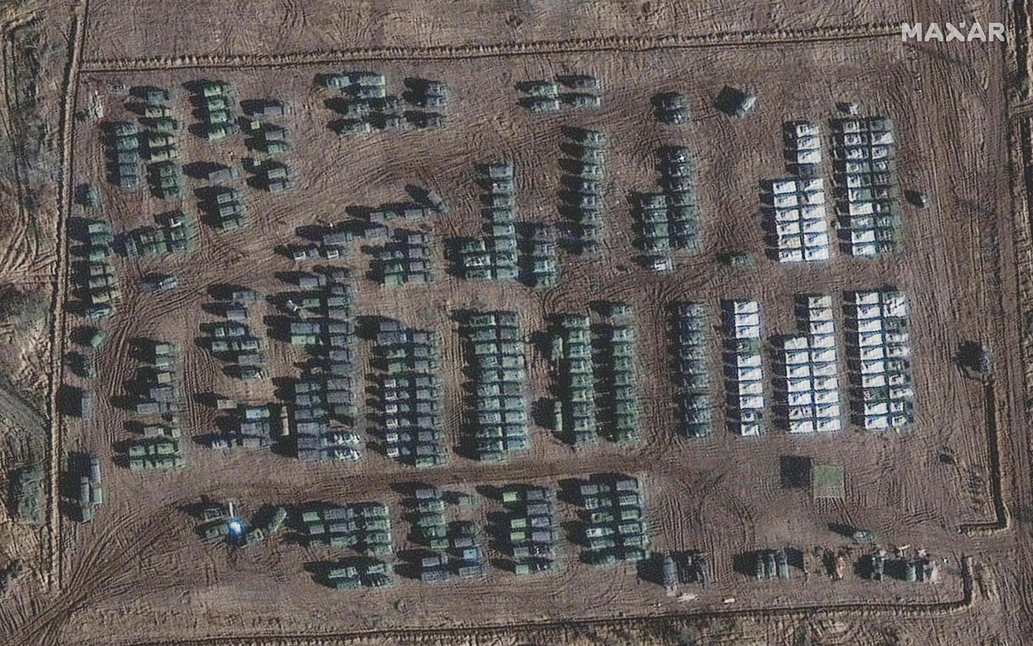 Спутниковый снимок российских войск в Смоленской области.
